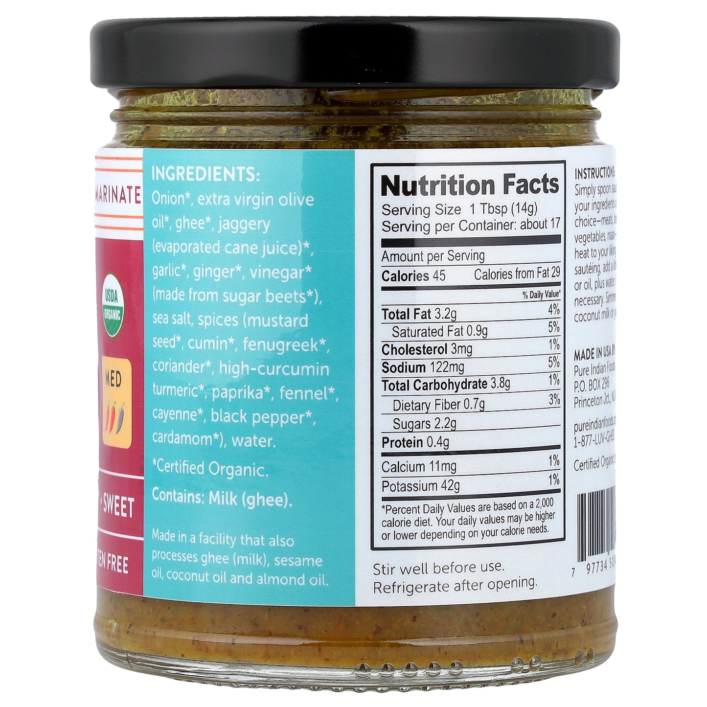 Pure Indian Foods, Madras Curry, Medium, 8.5 oz (241 g)