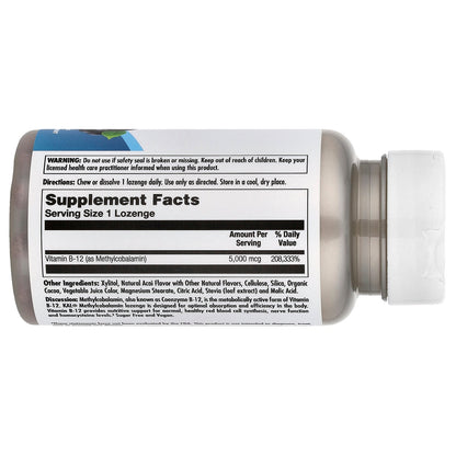 KAL, B-12 Methylcobalamin, Acai Berry, 5,000 mcg, 60 Lozenges