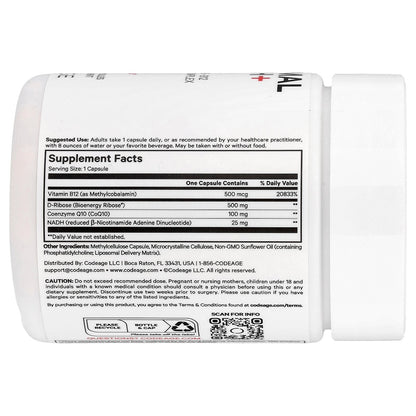 Codeage, Sport, Liposomal NADH+, 60 Vegetable Capsules