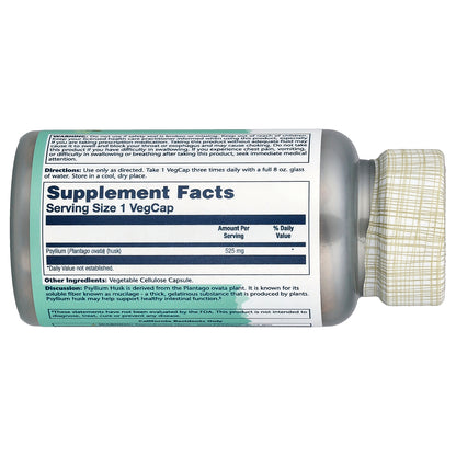 Solaray, Psyllium Husk, 525 mg , 100 VegCaps