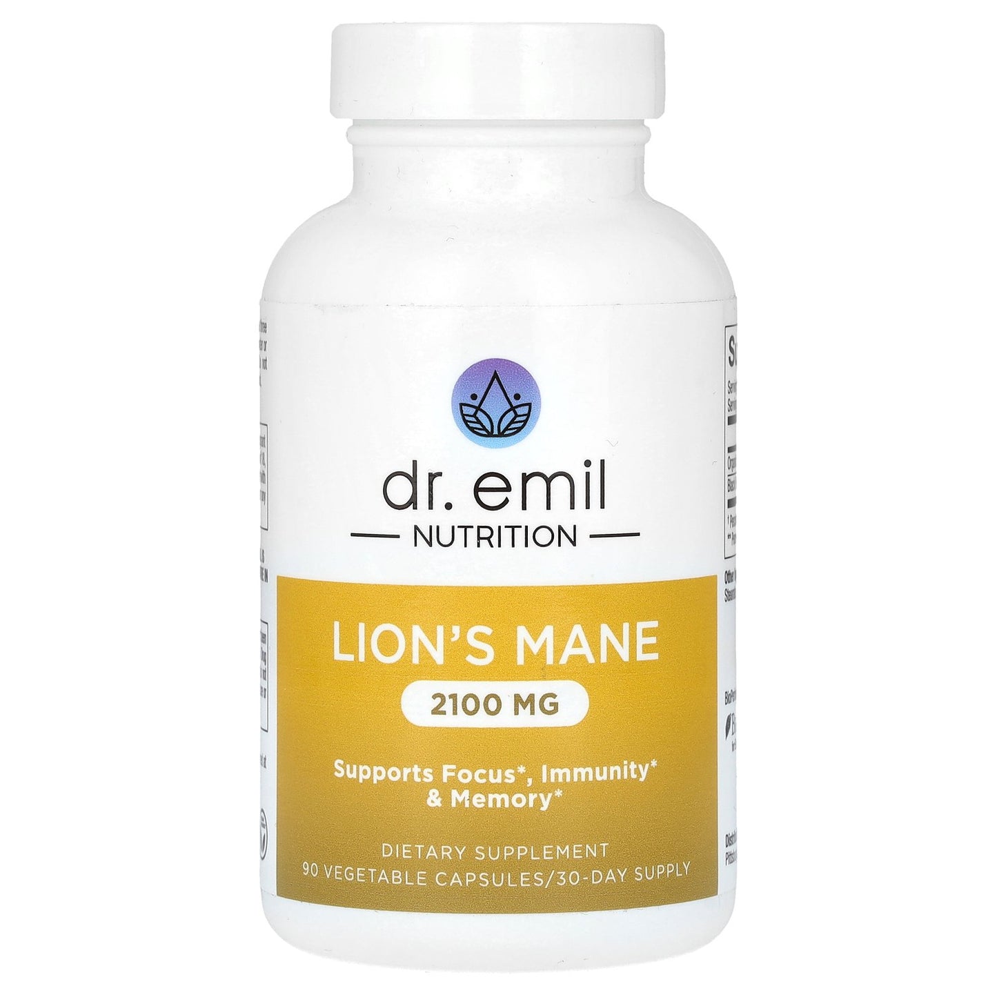 Dr. Emil Nutrition, Lion's Mane, 90 Vegetable Capsules