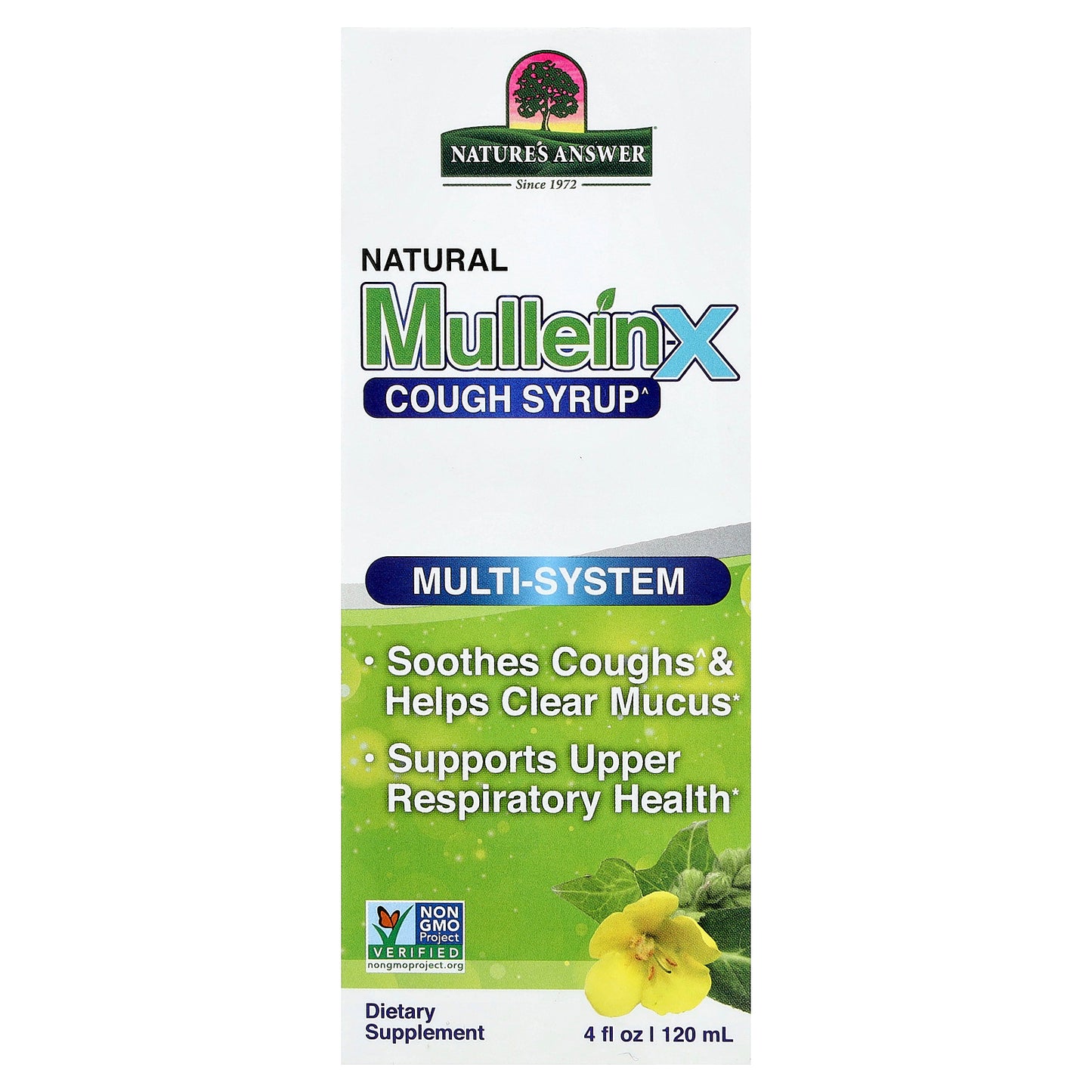 Nature's Answer, Natural Mullen-X Cough Syrup, Multi-System, 4 fl oz (120 ml)