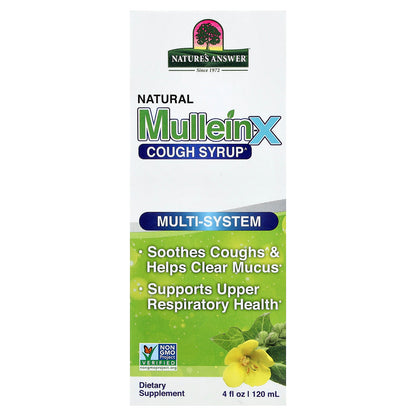 Nature's Answer, Natural Mullen-X Cough Syrup, Multi-System, 4 fl oz (120 ml)