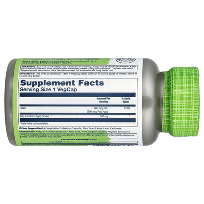 Solaray, True Herbs, Kelp, 100 Vegcaps