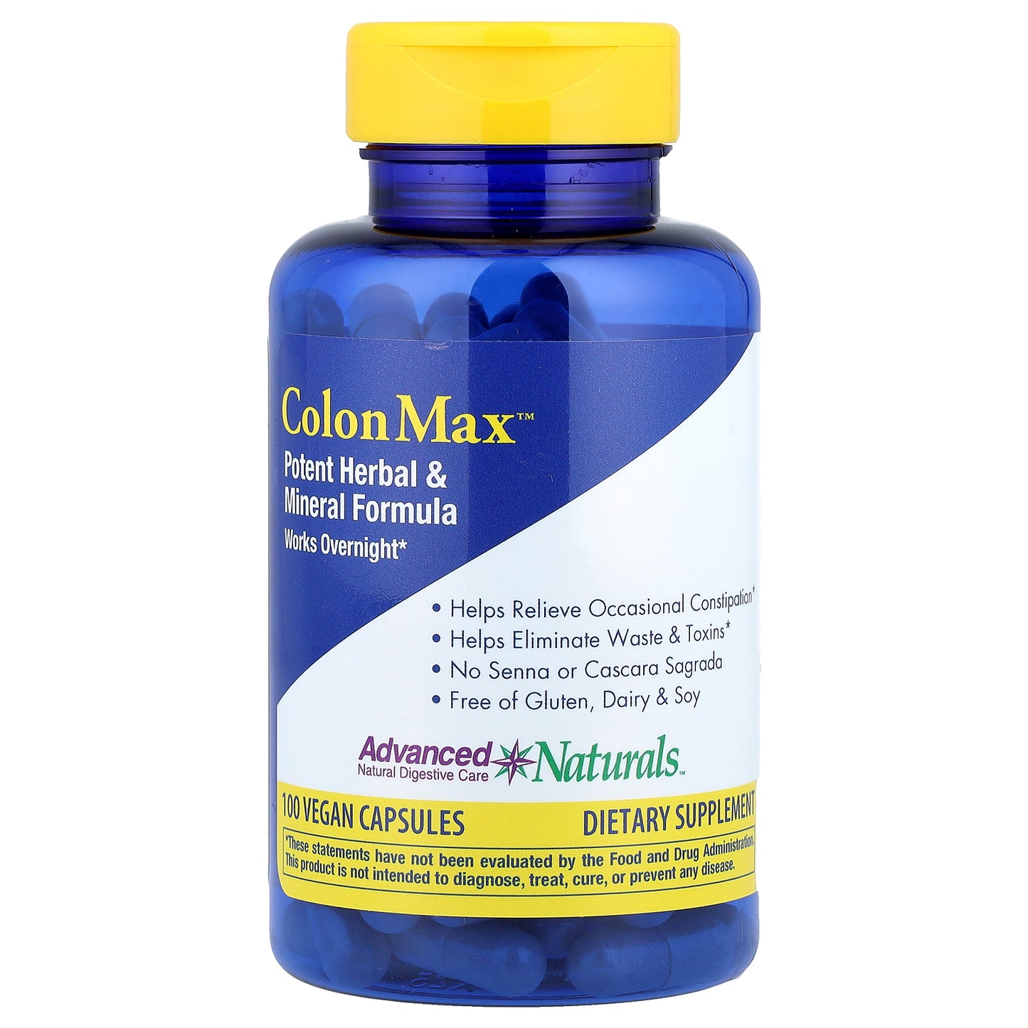 Advanced Naturals, ColonMax™, Potent Herbal & Mineral Formula, 100 Vegan Capsules