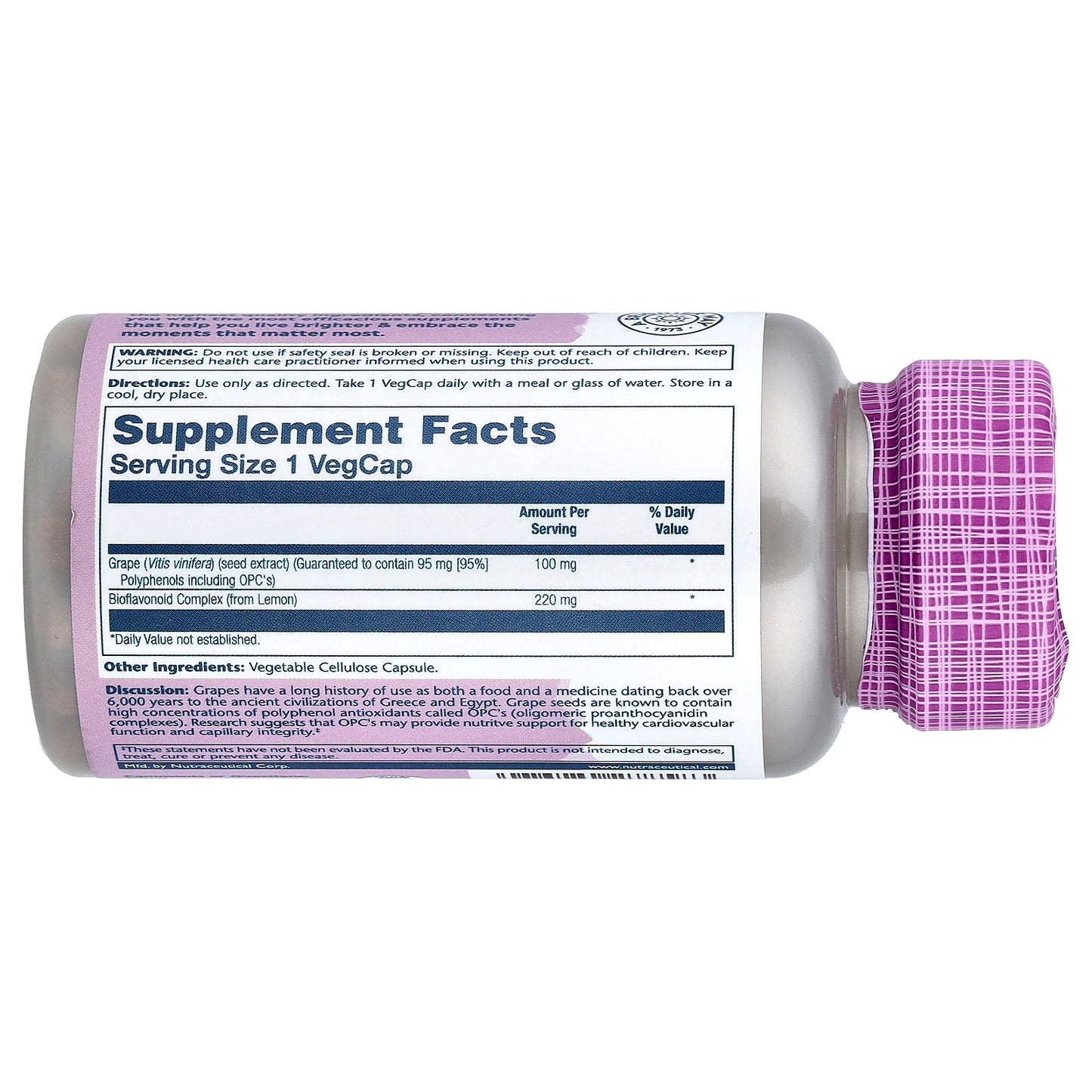 Solaray, Vital Extracts, Grape Seed, 60 VegCaps