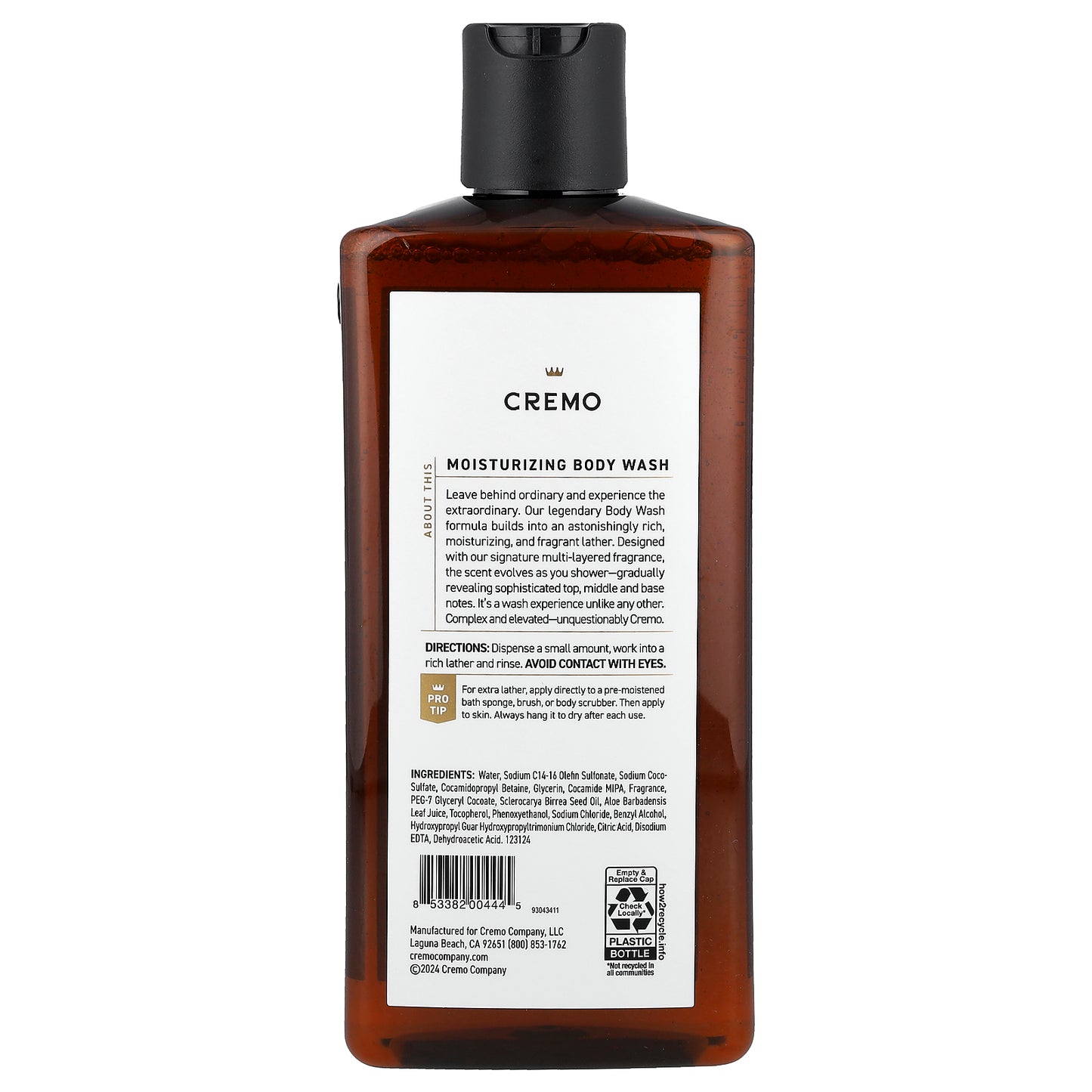 Cremo, Body Wash, Sage & Citrus, 16 fl oz (473 ml)
