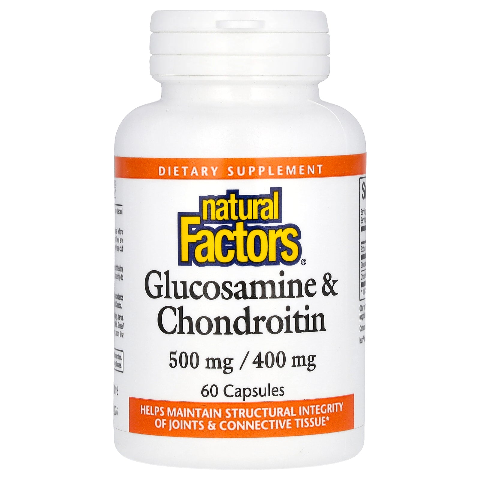 Natural Factors, Glucosamine & Chondroitin, 60 Capsules