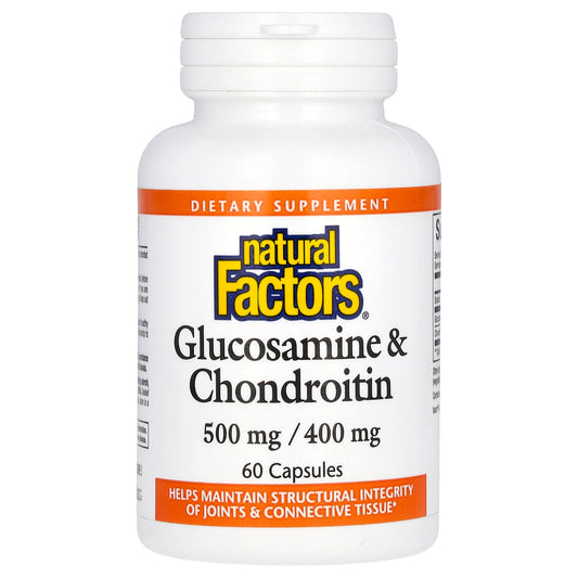 Natural Factors, Glucosamine & Chondroitin, 60 Capsules