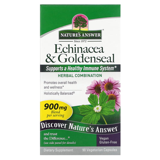 Nature's Answer, Echinacea & Goldenseal, 90 Vegetarian Capsules