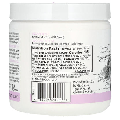 Mt. Capra, Goat Milk Lactose, 13.8 oz (391 g)
