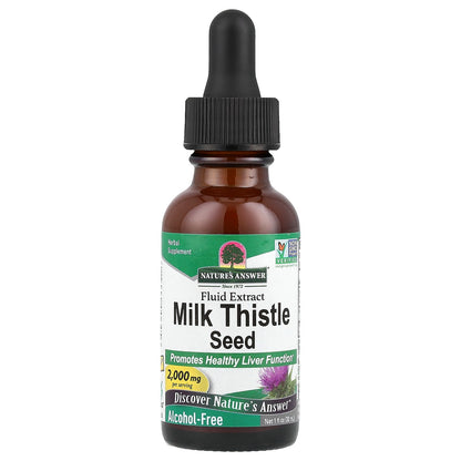 Nature's Answer, Milk Thistle Seed, Fluid Extract, Alcohol-Free, 2,000 mg, 1 fl oz (30 ml)