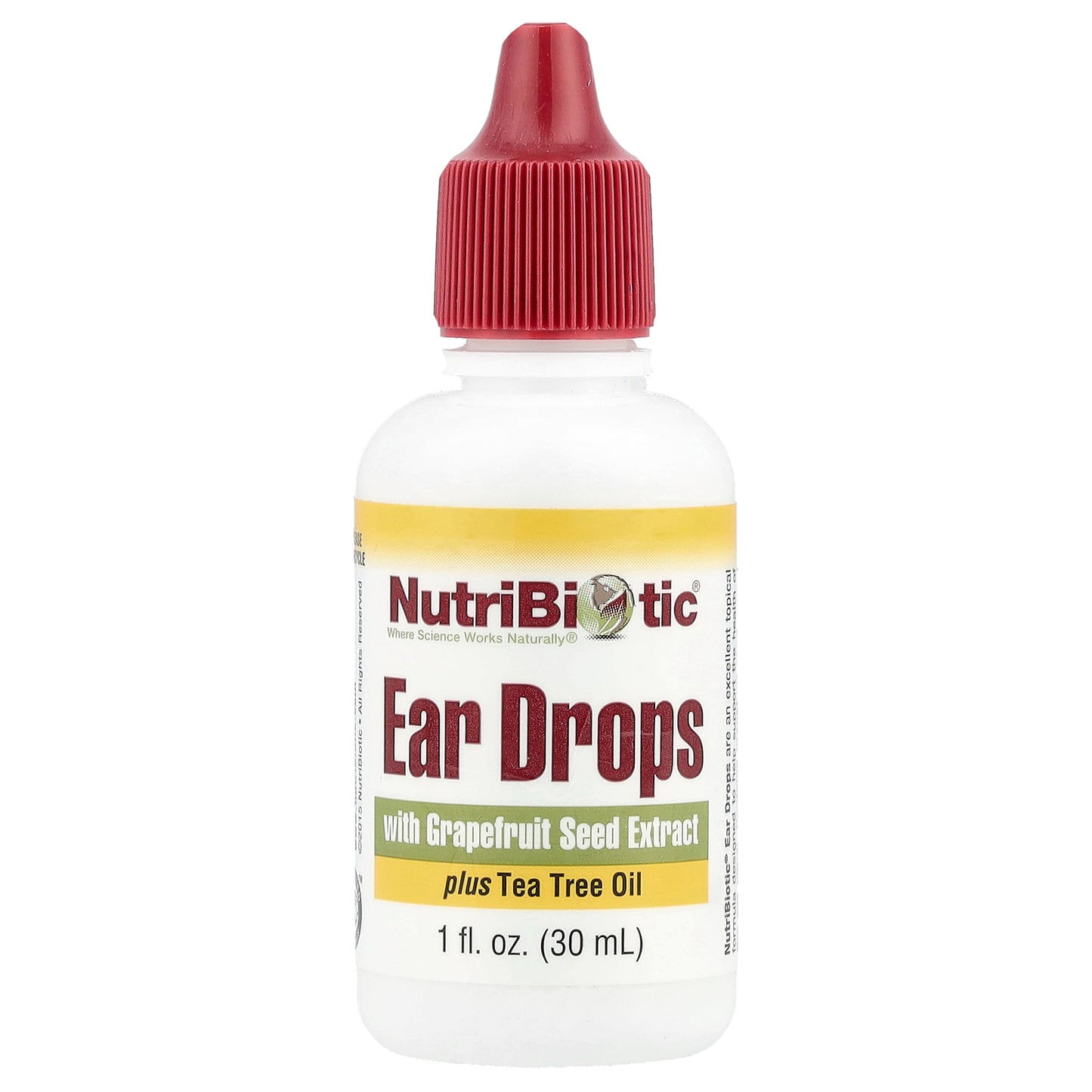 NutriBiotic, Ear Drops with Grapefruit Seed Extract Plus Tea Tree Oil, 1 fl oz (30 ml)