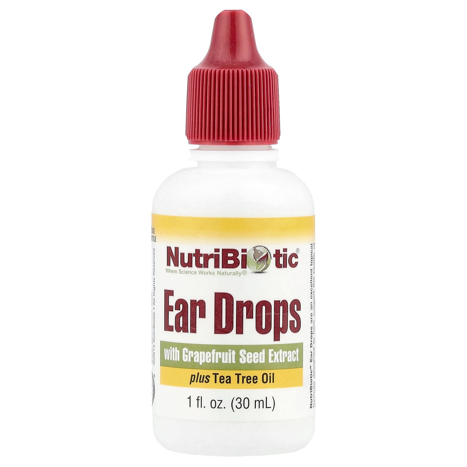 NutriBiotic, Ear Drops with Grapefruit Seed Extract Plus Tea Tree Oil, 1 fl oz (30 ml)