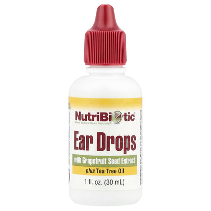 NutriBiotic, Ear Drops with Grapefruit Seed Extract Plus Tea Tree Oil, 1 fl oz (30 ml)