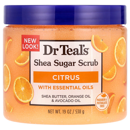 Dr. Teal's, Shea Sugar Scrub, Citrus, 19 oz (538 g)