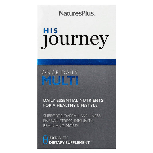 NaturesPlus, His Journey, Once Daily Multi, 30 Tablets