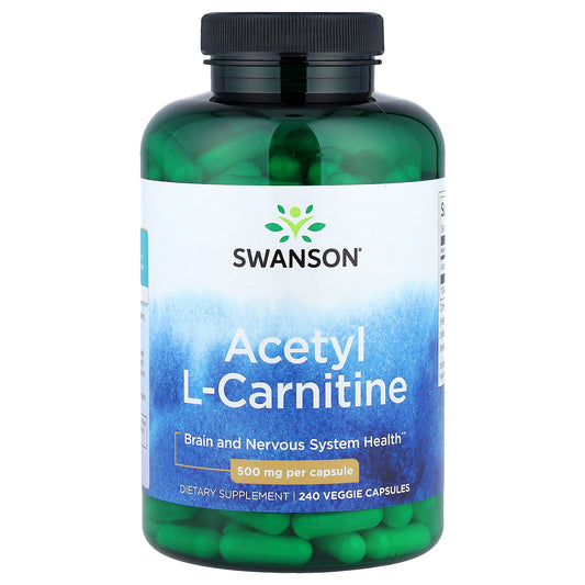 Swanson, Acetyl L-Carnitine, 500 mg, 240 Veggie Capsules