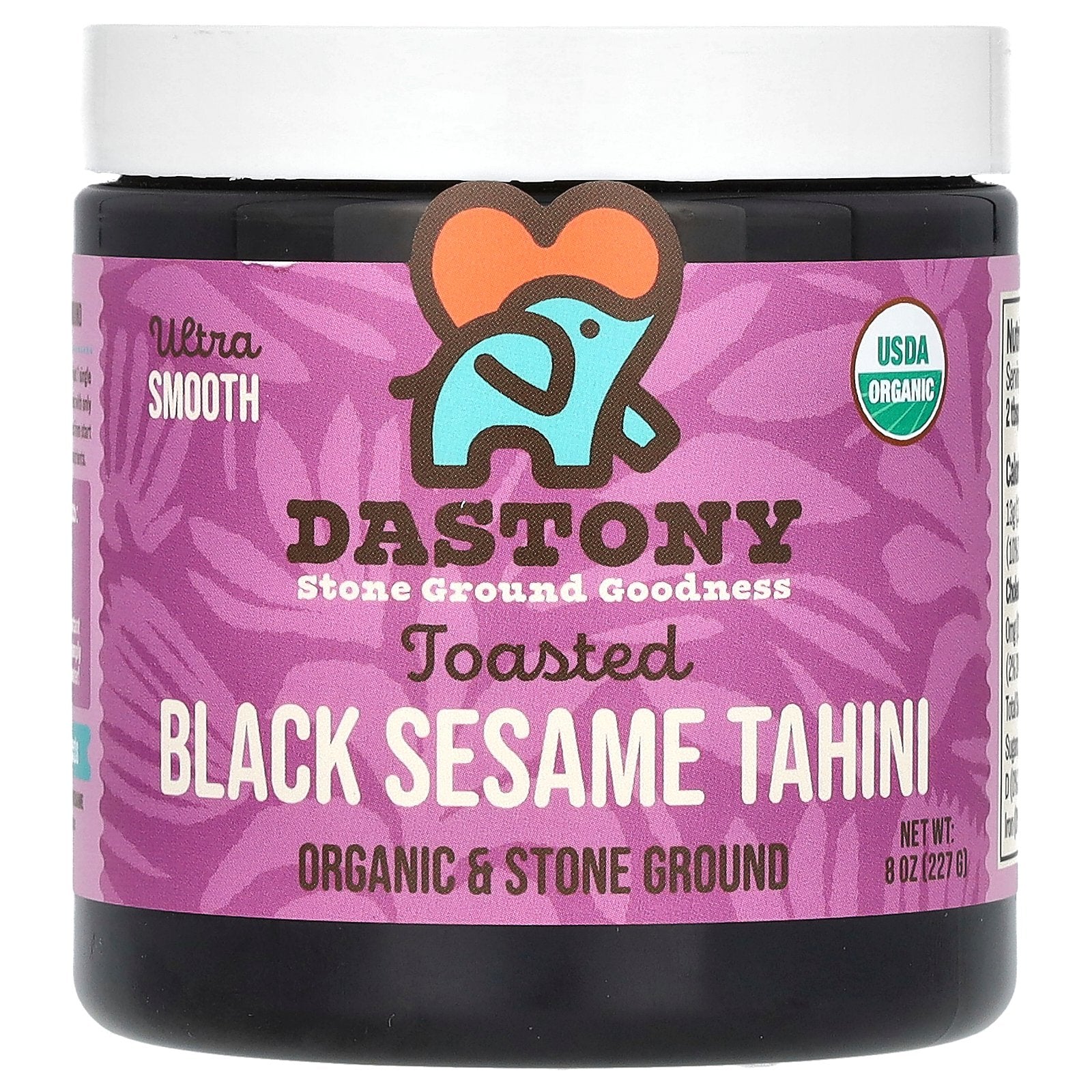 Dastony, Organic Toasted Black Sesame Tahini, Ultra Smooth, 8 oz (227 g)