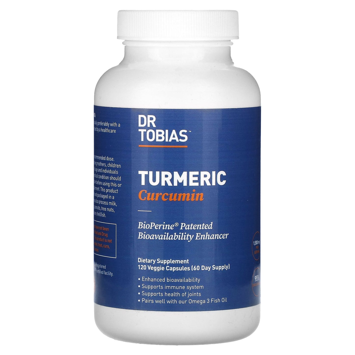 Dr. Tobias, Turmeric Curcumin, 120 Veggie Capsules