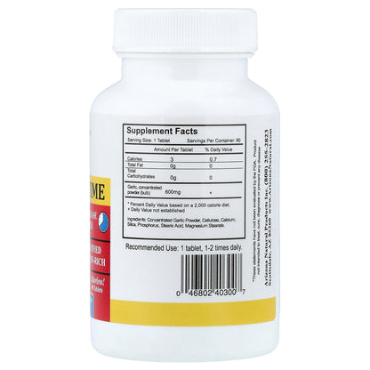 Arizona Natural, Garlic Time, 90 Tablets (600 mg per Tablet)