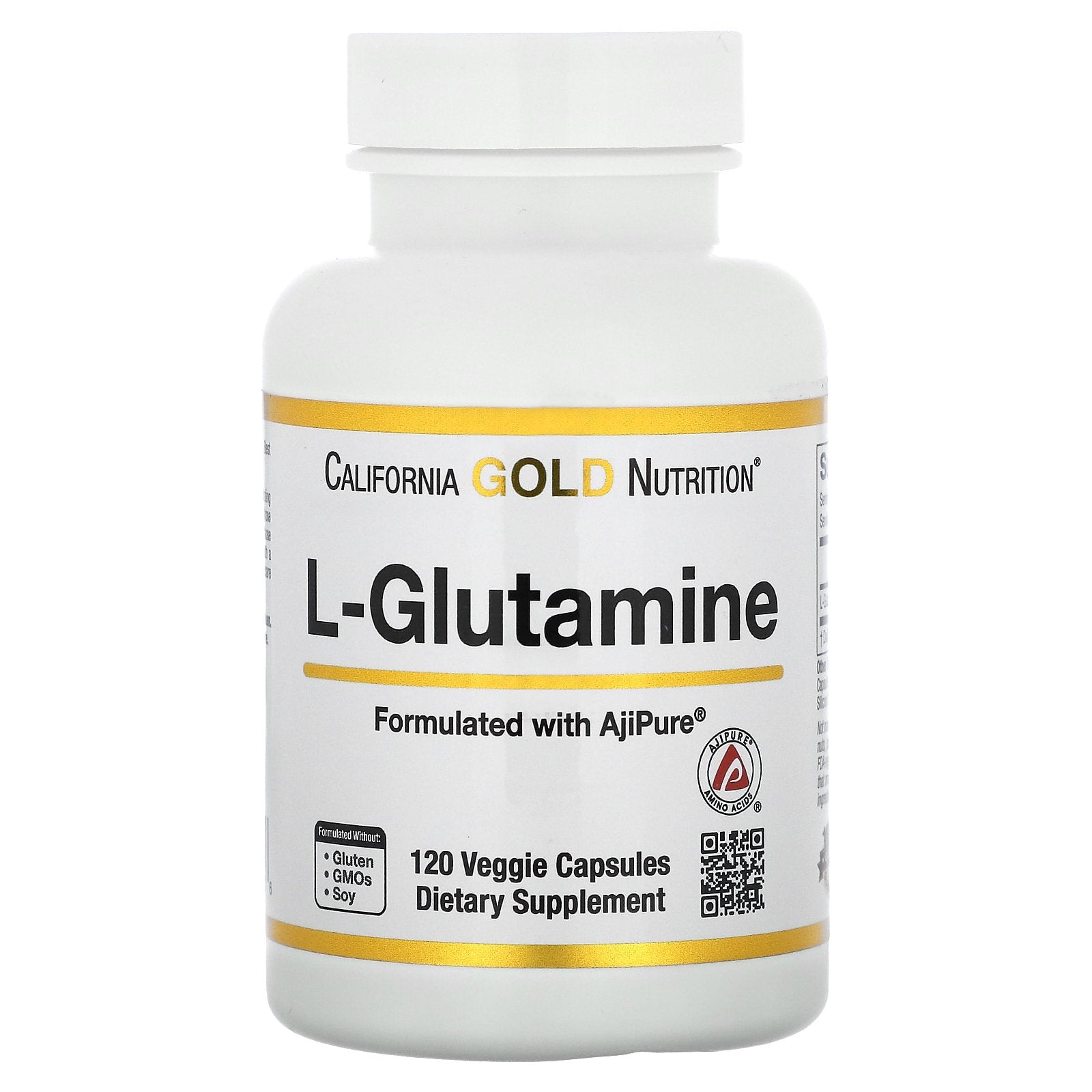 California Gold Nutrition, L-Glutamine, AjiPure, 120 Veggie Capsules (500 mg per Capsule)