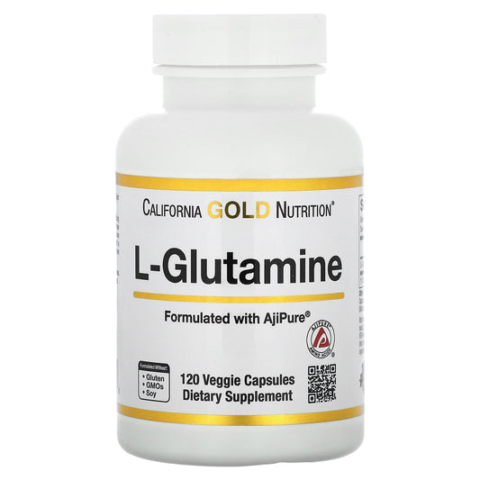 California Gold Nutrition, L-Glutamine, AjiPure, 120 Veggie Capsules (500 mg per Capsule)