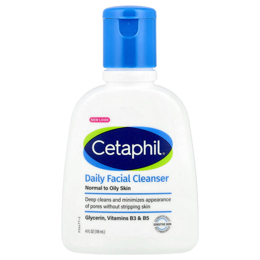 Cetaphil, Daily Facial Cleanser, Normal to Oily Skin, 4 fl oz (118 ml)