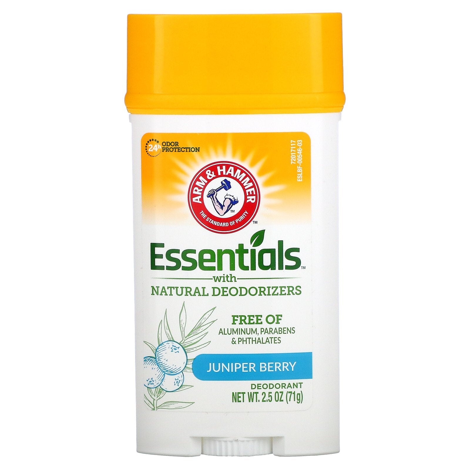 Arm & Hammer, Essentials with Natural Deodorizers, Deodorant, Juniper Berry, 2.5 oz (71 g)