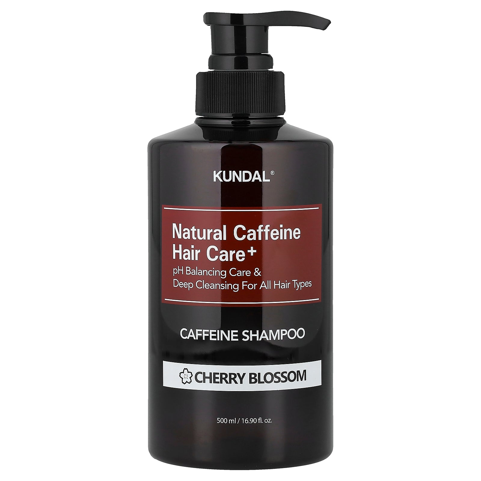 Kundal, Natural Caffeine Hair Care+ Shampoo, For All Hair Types, Cherry Blossom , 16.9 fl oz (500 ml)