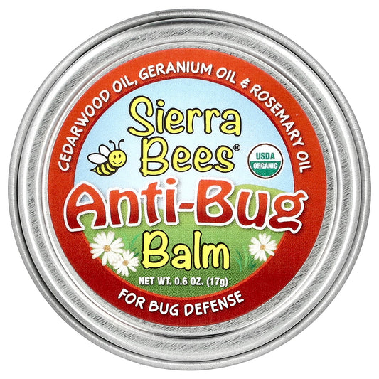 Sierra Bees, Anti-Bug Balm, Cedarwood, Geranium & Rosemary Oil, 0.6 oz (17 g)