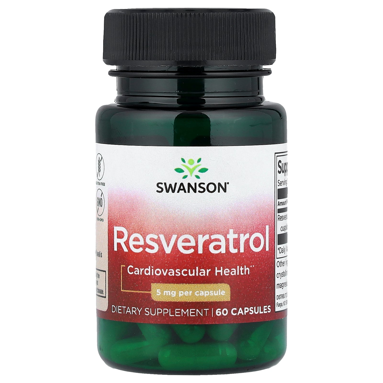 Swanson, Resveratrol, 5 mg, 60 Capsules