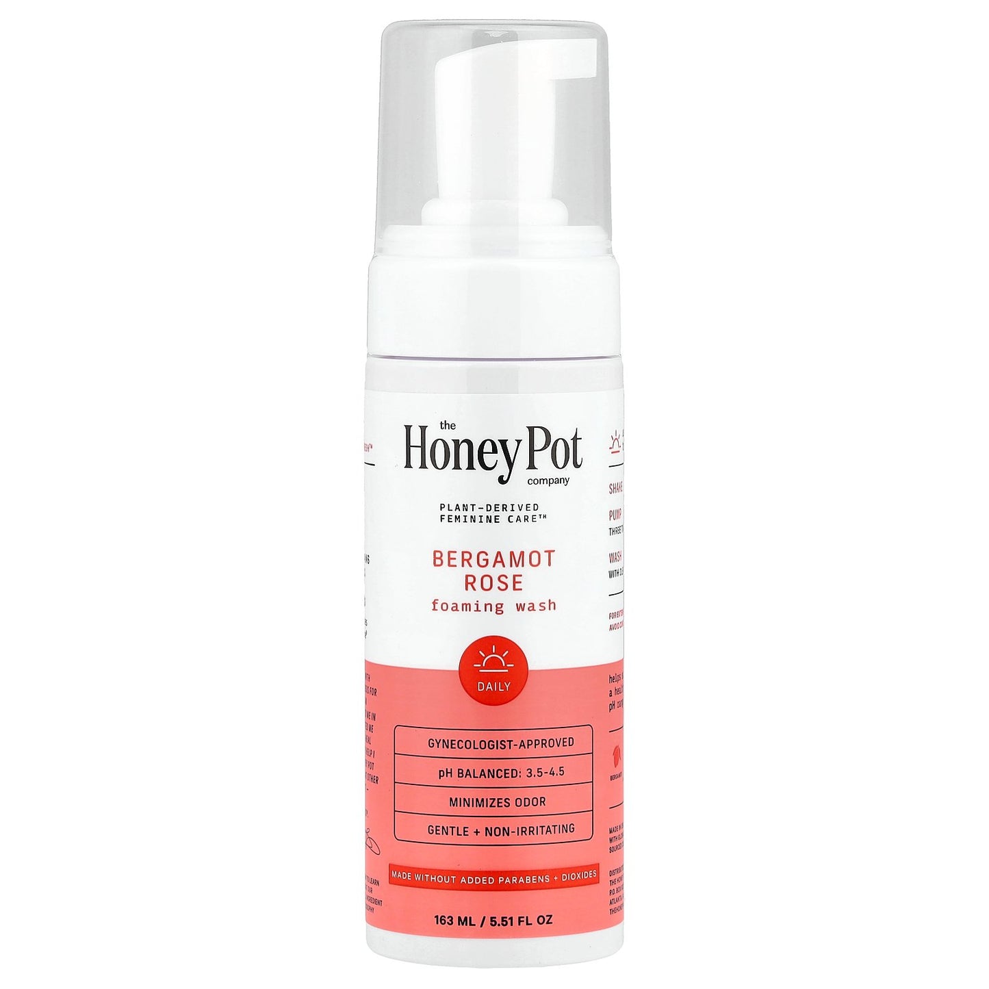 The Honey Pot Company, Foaming Wash, Bergamot Rose, 5.51 fl oz (163 ml)
