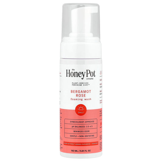 The Honey Pot Company, Foaming Wash, Bergamot Rose, 5.51 fl oz (163 ml)