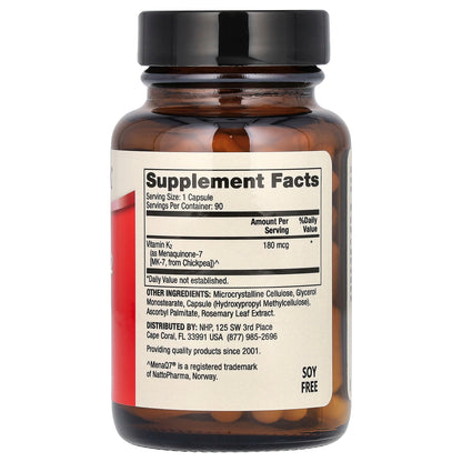 Dr. Mercola, Vitamin K2, 180 mcg, 90 Capsules
