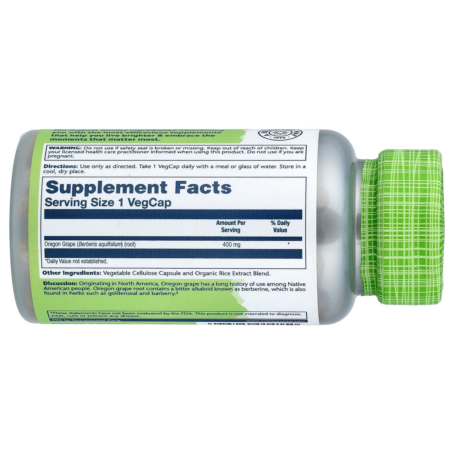 Solaray, True Herbs, Oregon Grape, 400 mg, 100 VegCaps