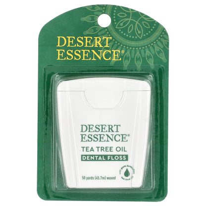 Desert Essence, Tea Tree Oil Dental Floss, Waxed, 50 Yds (45.7 m)