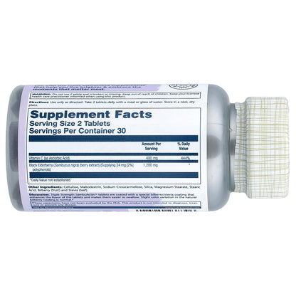 Solaray, Black Elderberry with Sambuactin™ & Vitamin C, 60 Tablets