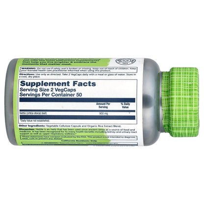 Solaray, True Herbs, Nettle, 100 VegCaps (450 mg per Capsule)