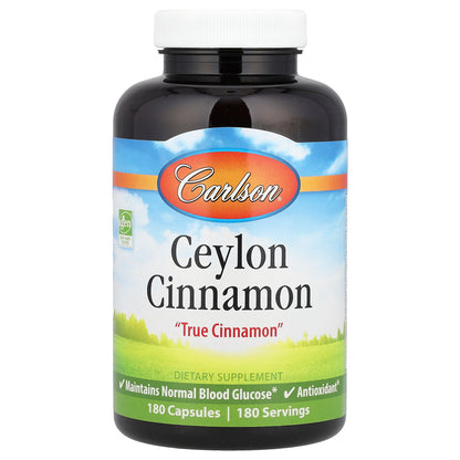 Carlson, Ceylon Cinnamon, 500 mg, 180 Capsules