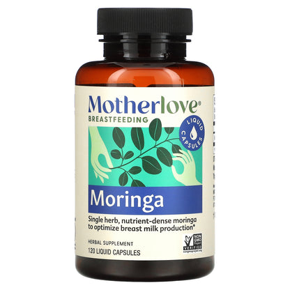 Motherlove, Breastfeeding, Moringa, 120 Liquid Capsules