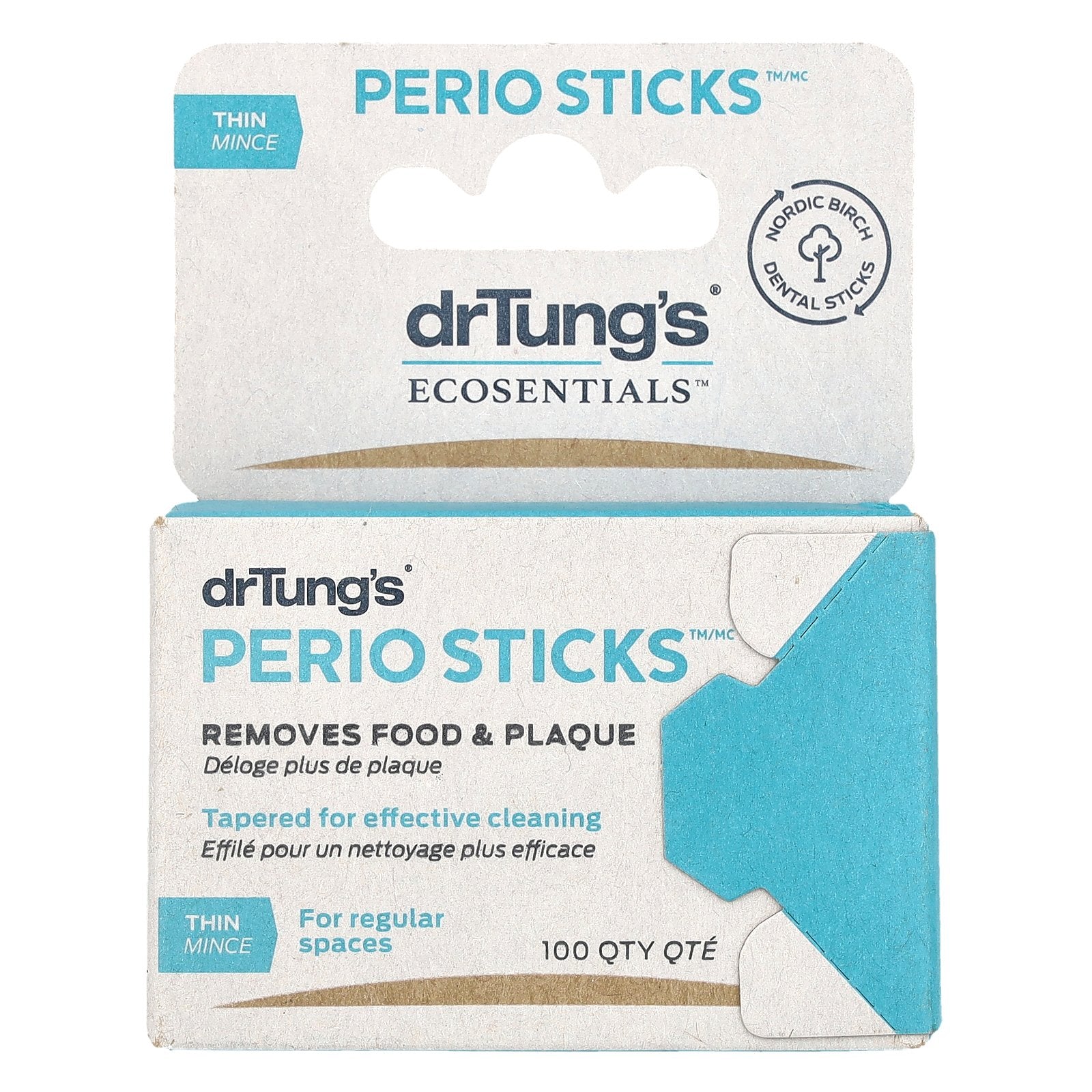 Dr. Tung's, Ecosentials™, Perio Sticks™, Thin, 100 Sticks