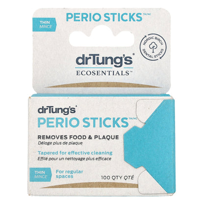 Dr. Tung's, Ecosentials™, Perio Sticks™, Thin, 100 Sticks