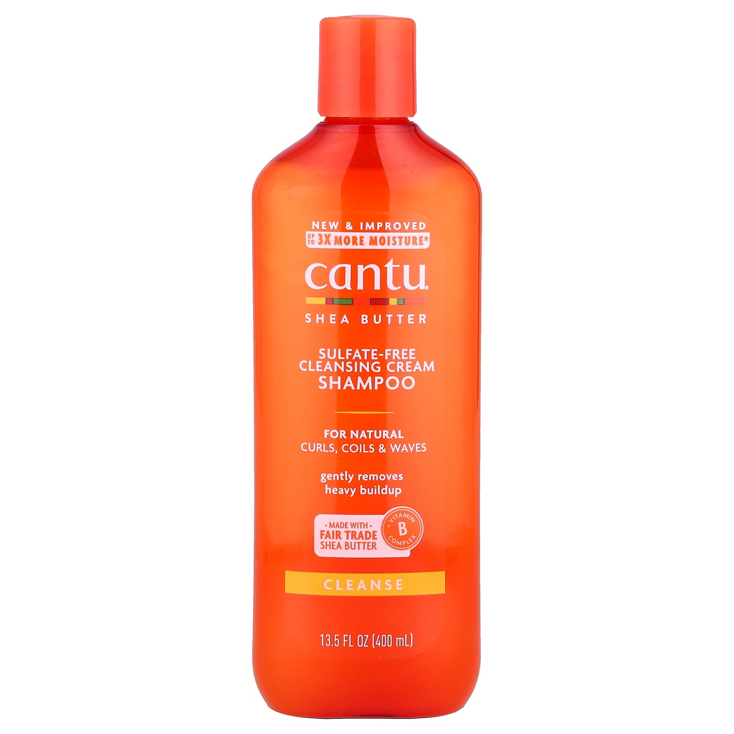 Cantu, Shea Butter, Sulfate-Free Cleansing Cream Shampoo, For Natural Curls, Coils & Waves, 13.5 fl oz (400 ml)