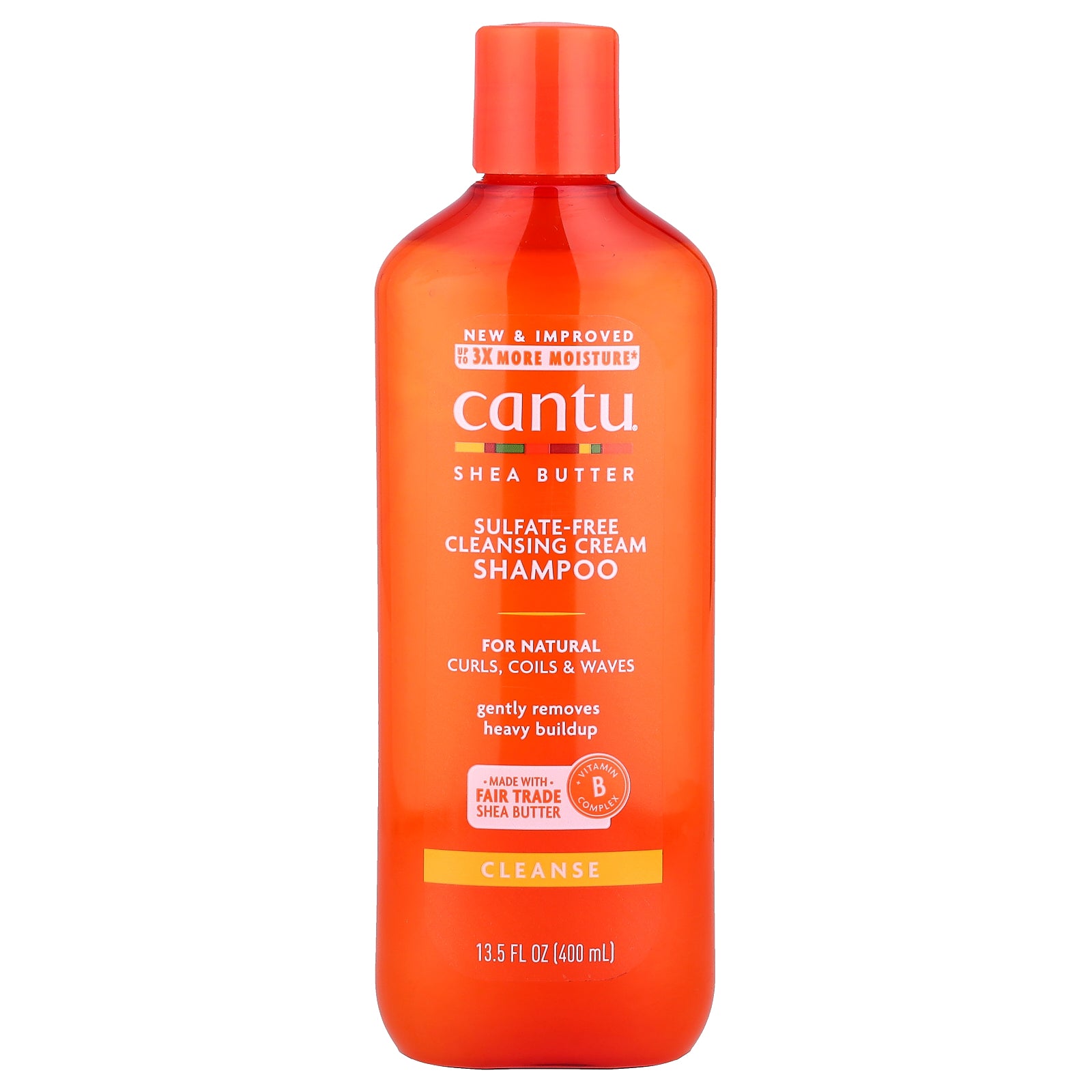 Cantu, Shea Butter, Sulfate-Free Cleansing Cream Shampoo, For Natural Curls, Coils & Waves, 13.5 fl oz (400 ml)