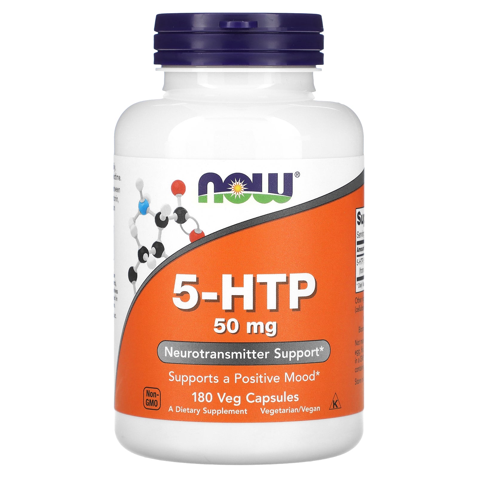 NOW Foods, 5-HTP, 50 mg, 180 Veg Capsules