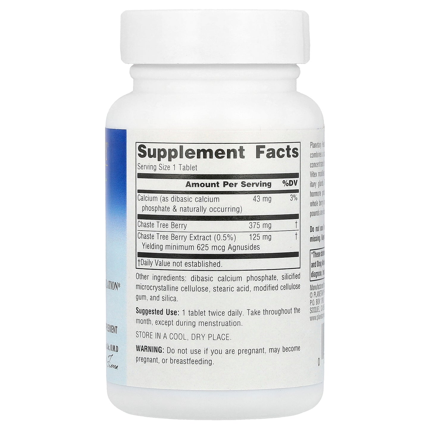 Planetary Herbals, Full Spectrum™ Vitex Extract, 60 Tablets