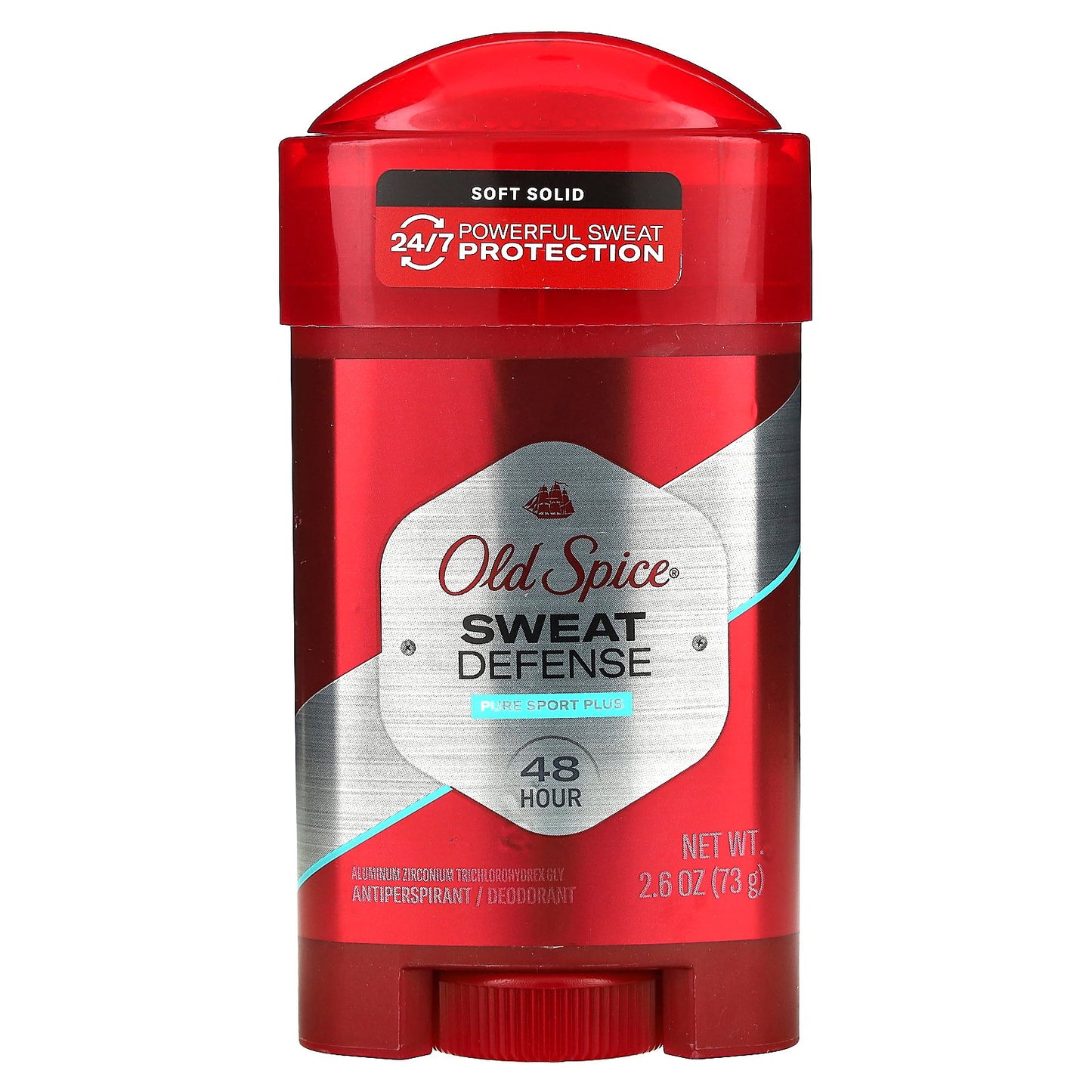 Old Spice, Sweat Defense, Anti-Perspirant Deodorant, Soft Solid, Pure Sport Plus, 2.6 oz (73 g)