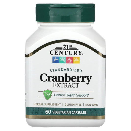 21st Century, Cranberry Extract, Standardized, 60 Vegetarian Capsules