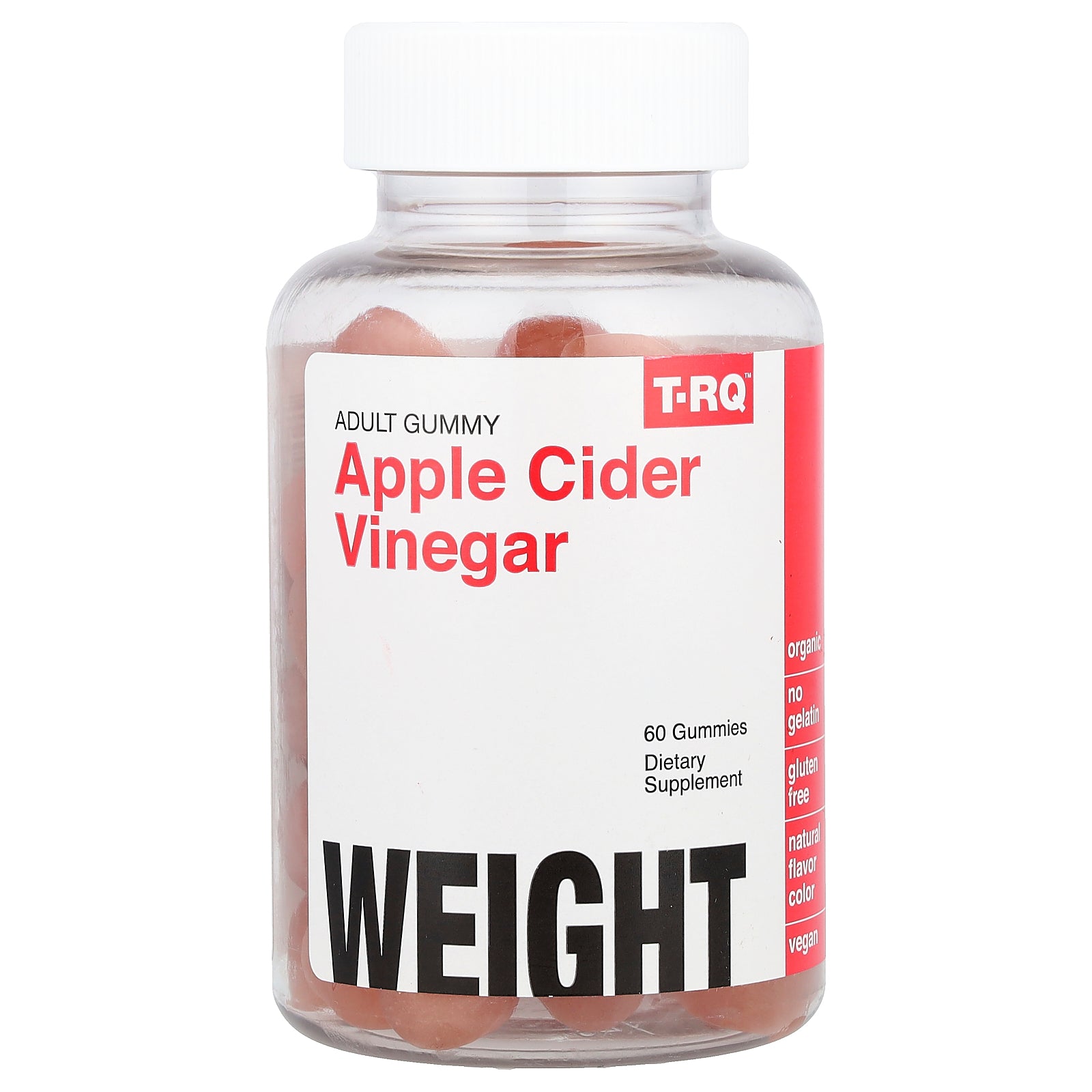 T-RQ, Adult Gummy, Apple Cider Vinegar, 60 Gummies